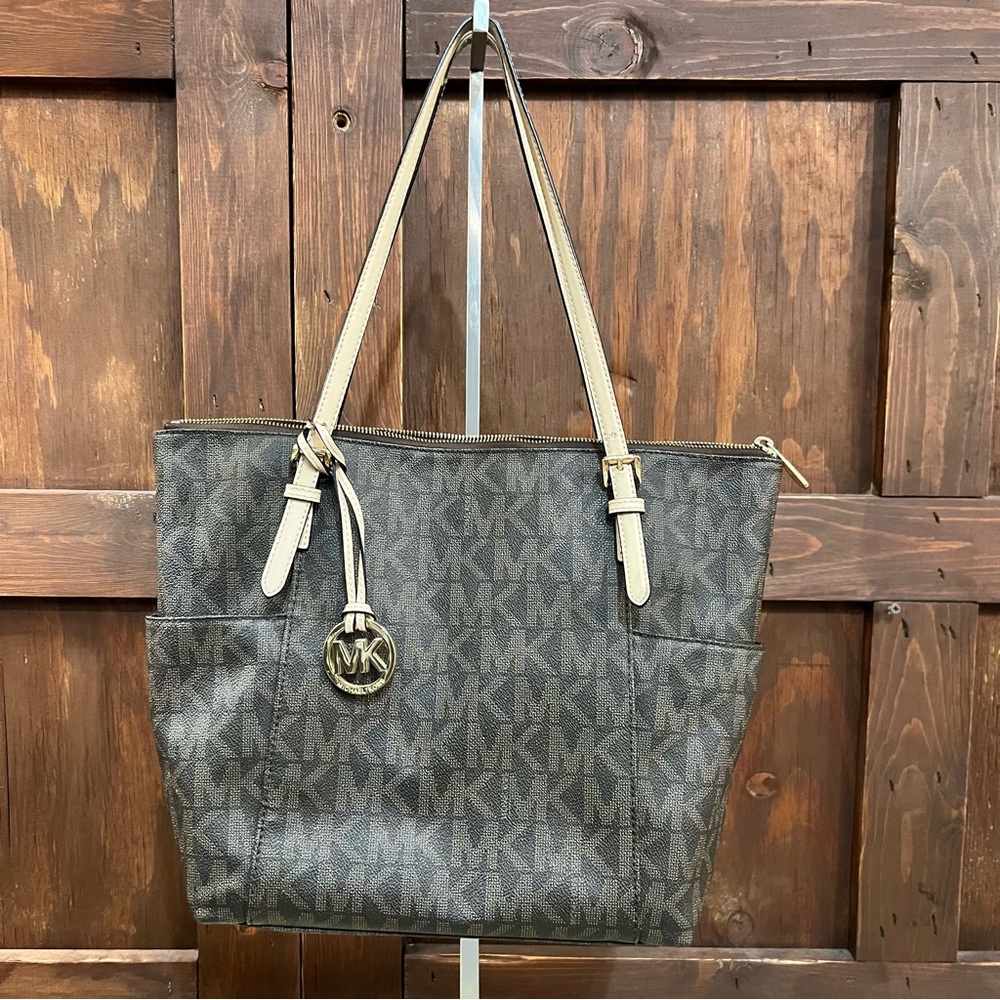 Michael Kors Brown and Tan Tote Bag & Wallet